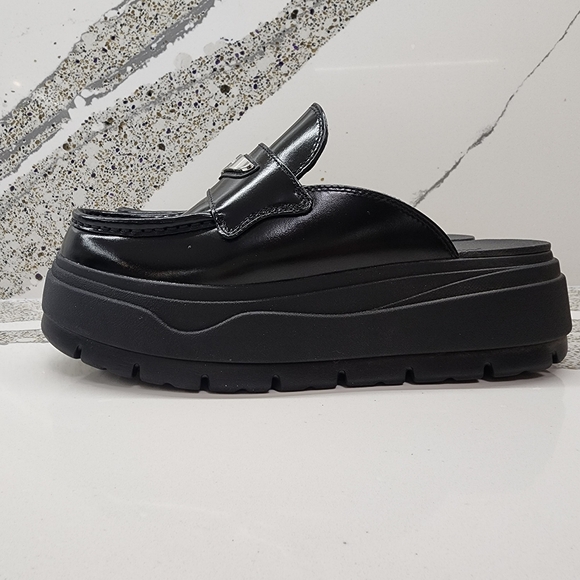 2025 Nike Air Jordan Loafer Mule in Black Spazzolato Leather | Size 9 - Picture 3 of 11